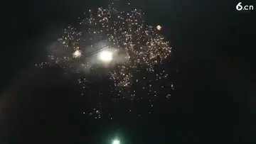 2019年户外观看春节烟花爆竹
