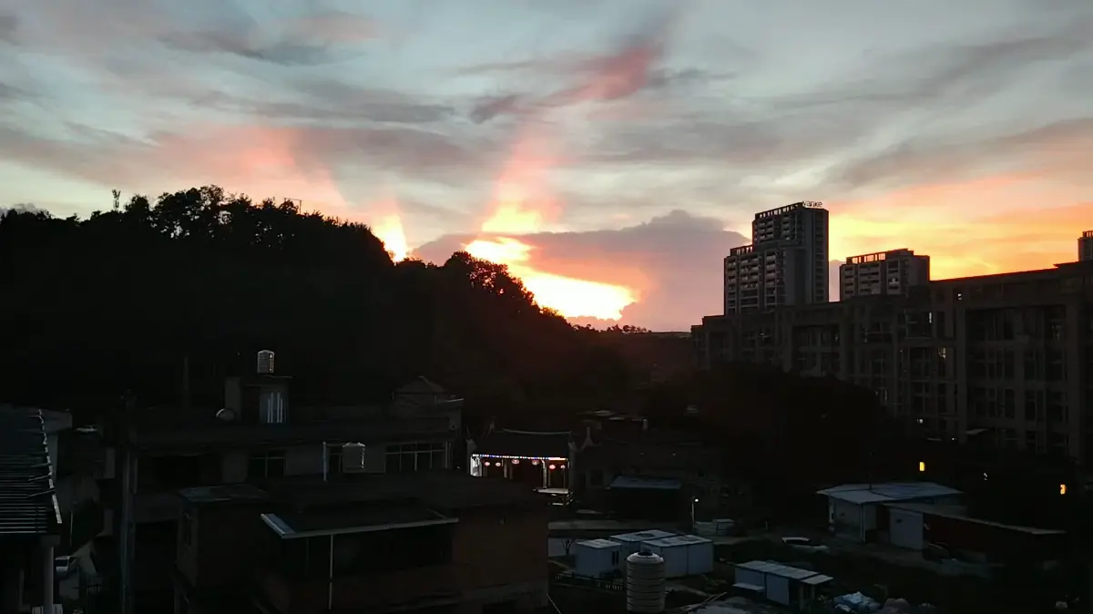 好没见过这么美的夕阳